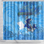 Ocean Spirit of Guatemala Shower Curtain Anchored in Guatemalan Pride - Aussie Hoodie