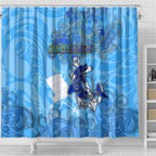 Ocean Spirit of Guatemala Shower Curtain Anchored in Guatemalan Pride - Aussie Hoodie