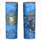 Ocean Spirit of Guatemala Skinny Tumbler Anchored in Guatemalan Pride - Aussie Hoodie