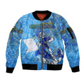 Ocean Spirit of Guatemala Sleeve Zip Bomber Jacket Anchored in Guatemalan Pride - Aussie Hoodie