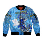 Ocean Spirit of Guatemala Sleeve Zip Bomber Jacket Anchored in Guatemalan Pride - Aussie Hoodie