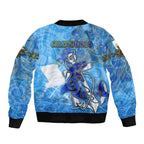 Ocean Spirit of Guatemala Sleeve Zip Bomber Jacket Anchored in Guatemalan Pride - Aussie Hoodie