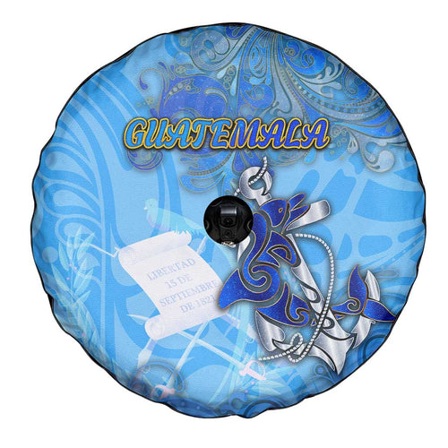 Ocean Spirit of Guatemala Spare Tire Cover Anchored in Guatemalan Pride - Aussie Hoodie