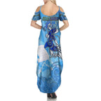 Ocean Spirit of Guatemala Summer Maxi Dress Anchored in Guatemalan Pride - Aussie Hoodie