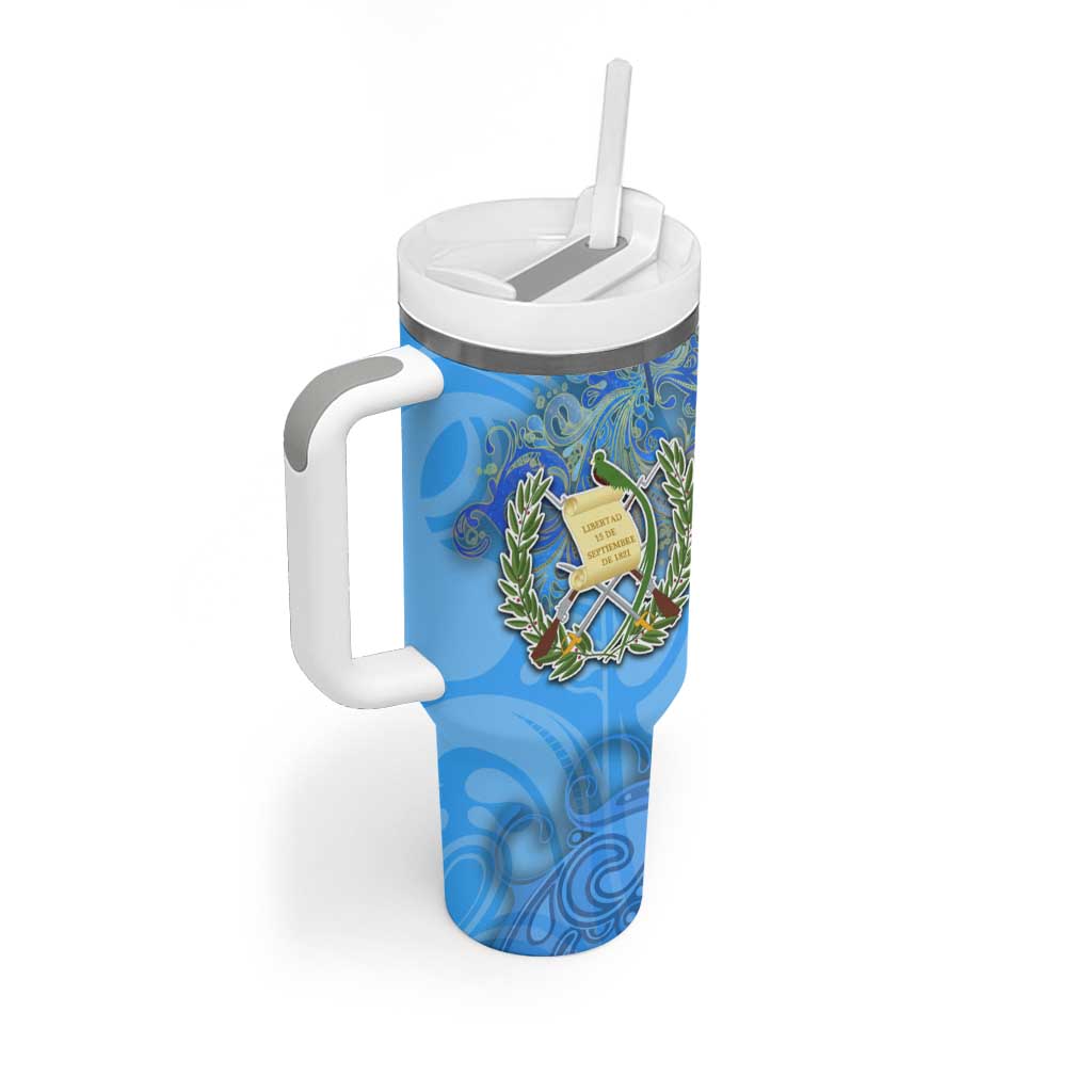 Ocean Spirit of Guatemala Tumbler With Handle Anchored in Guatemalan Pride - Aussie Hoodie