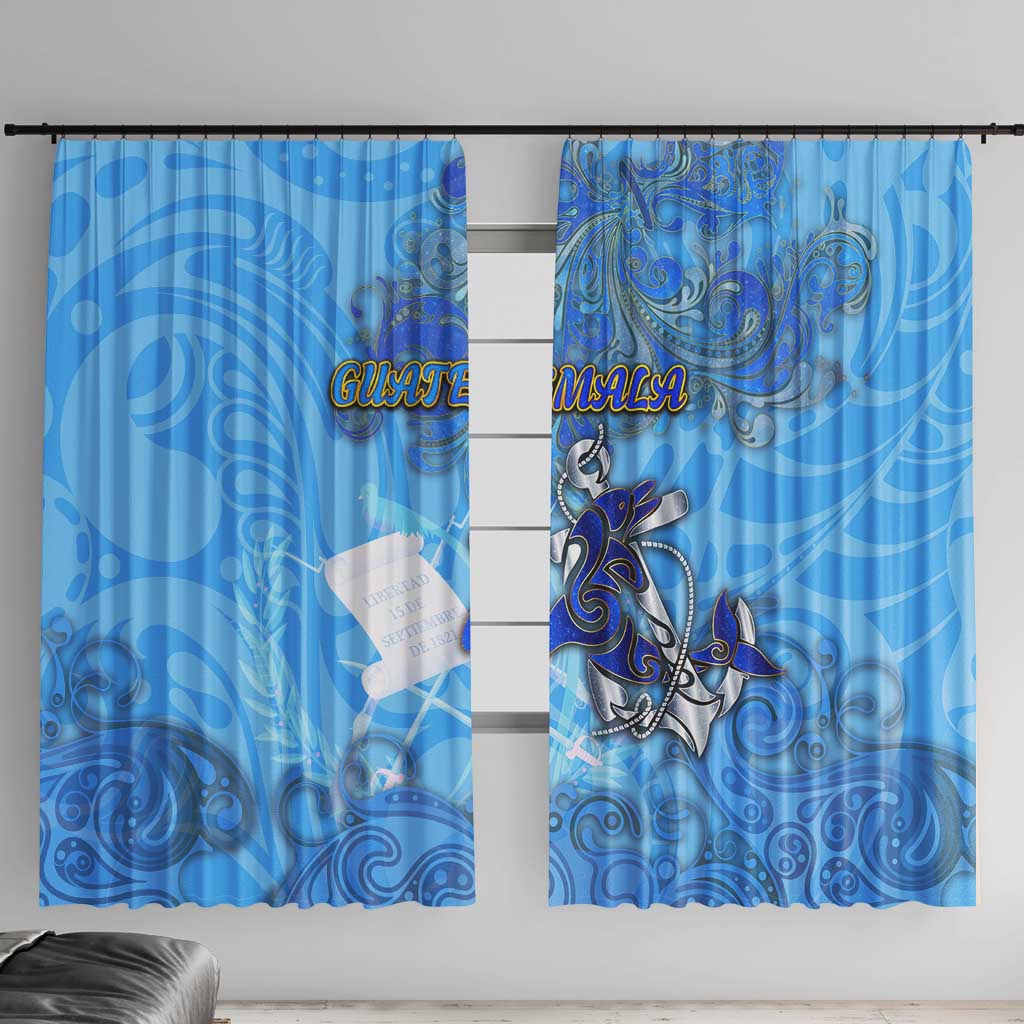 Ocean Spirit of Guatemala Window Curtain Anchored in Guatemalan Pride - Aussie Hoodie
