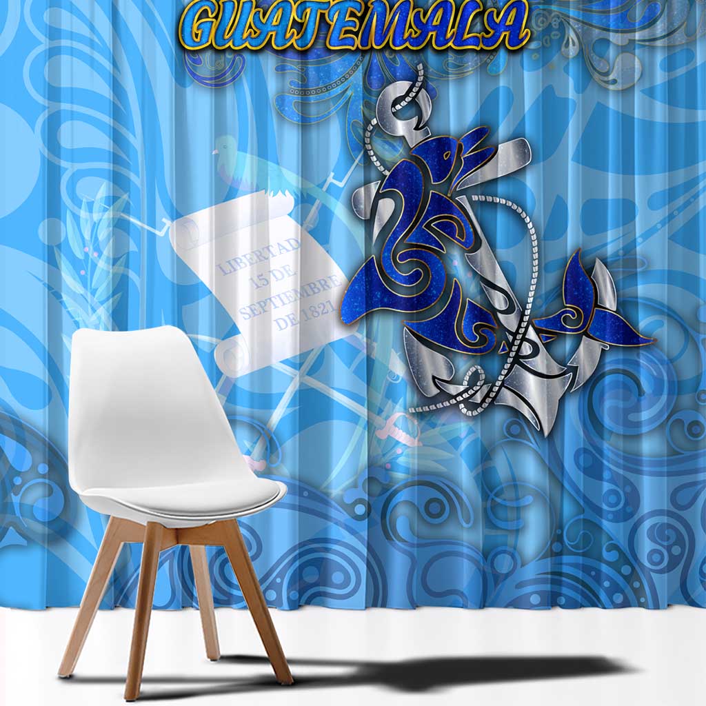 Ocean Spirit of Guatemala Window Curtain Anchored in Guatemalan Pride - Aussie Hoodie