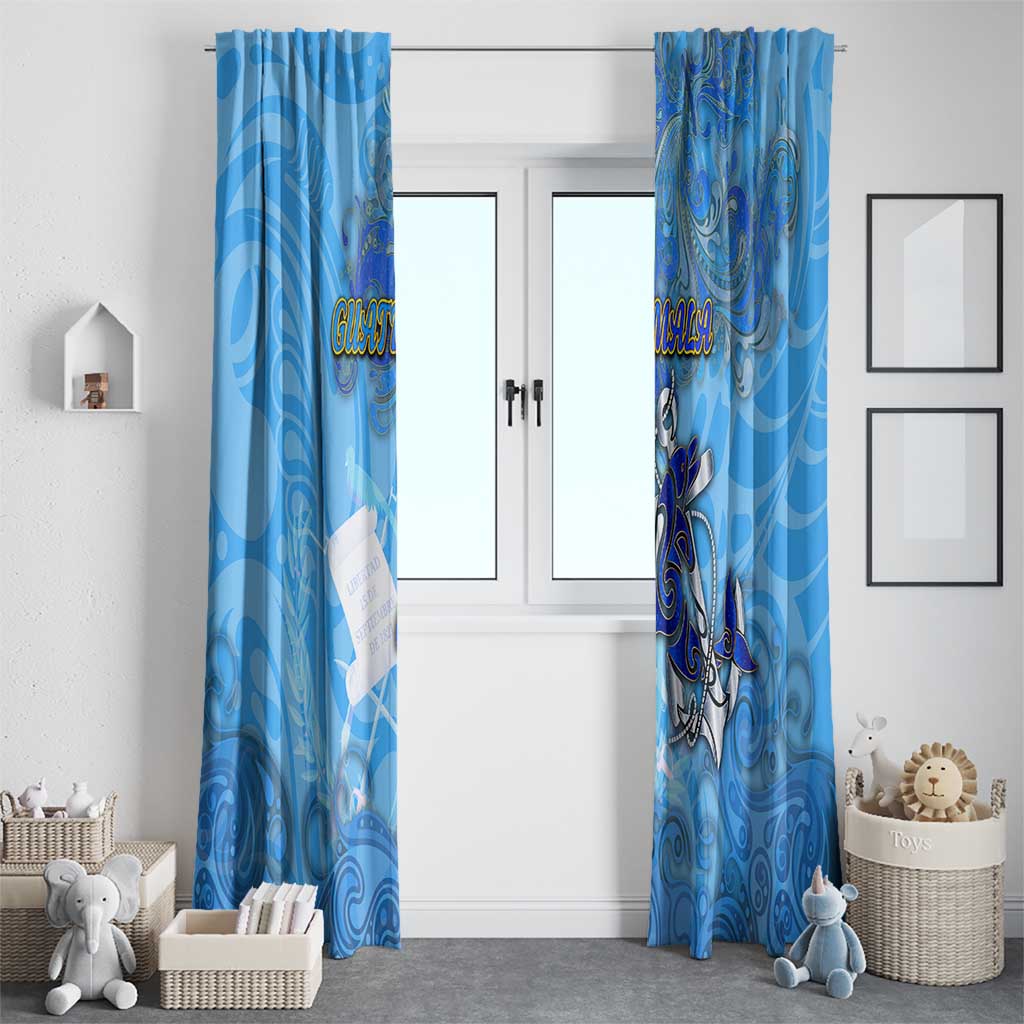 Ocean Spirit of Guatemala Window Curtain Anchored in Guatemalan Pride - Aussie Hoodie