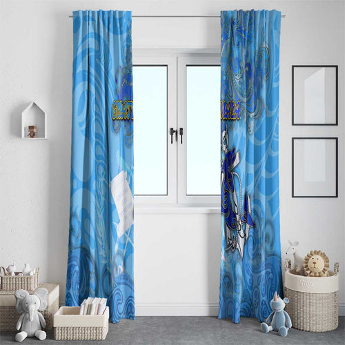 Ocean Spirit of Guatemala Window Curtain Anchored in Guatemalan Pride - Aussie Hoodie