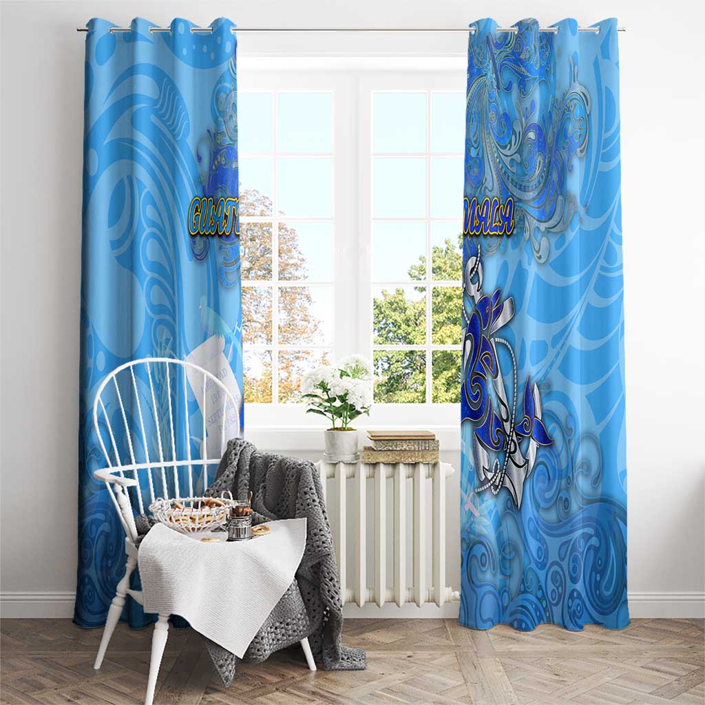 Ocean Spirit of Guatemala Window Curtain Anchored in Guatemalan Pride - Aussie Hoodie