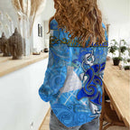 Ocean Spirit of Guatemala Women Casual Shirt Anchored in Guatemalan Pride - Aussie Hoodie