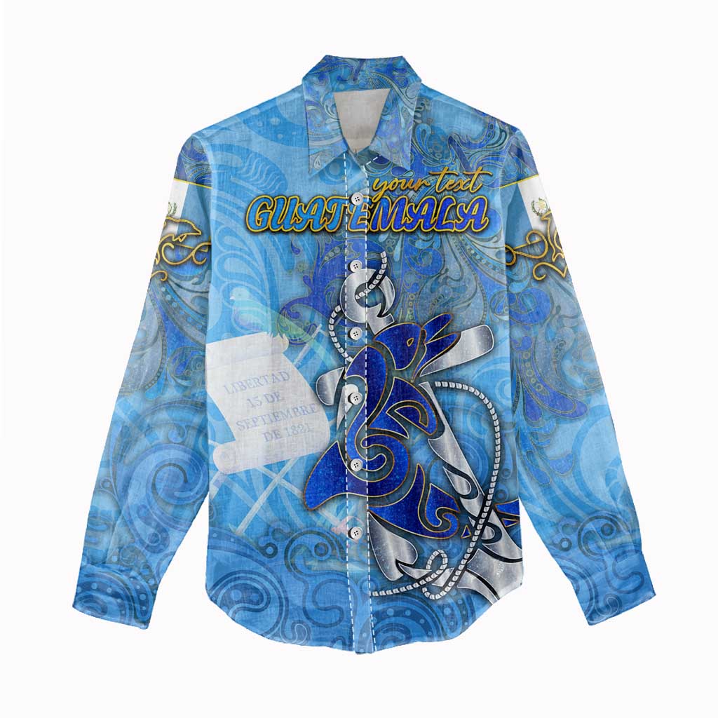 Ocean Spirit of Guatemala Women Casual Shirt Anchored in Guatemalan Pride - Aussie Hoodie