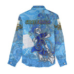 Ocean Spirit of Guatemala Women Casual Shirt Anchored in Guatemalan Pride - Aussie Hoodie