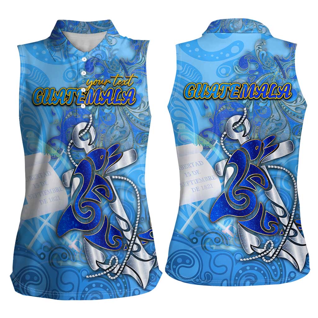 Ocean Spirit of Guatemala Women Sleeveless Polo Shirt Anchored in Guatemalan Pride - Aussie Hoodie