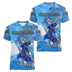 Ocean Spirit of Guatemala Women V-Neck T-Shirt Anchored in Guatemalan Pride - Aussie Hoodie