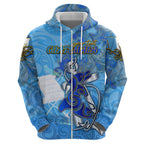 Ocean Spirit of Guatemala Zip Hoodie Anchored in Guatemalan Pride - Aussie Hoodie