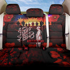 Australia ANZAC Day Back Car Seat Cover Let We Forget - Tribute Art with Soldiers and Poppies