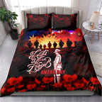 Australia ANZAC Day Bedding Set Let We Forget - Tribute Art with Soldiers and Poppies