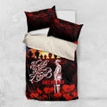 Australia ANZAC Day Bedding Set Let We Forget - Tribute Art with Soldiers and Poppies
