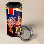 Australia ANZAC Day 4 in 1 Can Cooler Tumbler Let We Forget - Tribute Art with Soldiers and Poppies