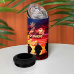 Australia ANZAC Day 4 in 1 Can Cooler Tumbler Let We Forget - Tribute Art with Soldiers and Poppies