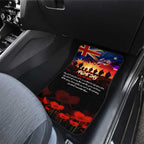 Australia ANZAC Day Car Mats Let We Forget - Tribute Art with Soldiers and Poppies