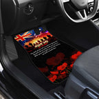 Australia ANZAC Day Car Mats Let We Forget - Tribute Art with Soldiers and Poppies