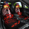 Australia ANZAC Day Car Seat Cover Let We Forget - Tribute Art with Soldiers and Poppies
