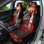 Australia ANZAC Day Car Seat Cover Let We Forget - Tribute Art with Soldiers and Poppies