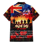 Australia ANZAC Day Family Matching Mermaid Dress and Hawaiian Shirt Let We Forget - Tribute Art with Soldiers and Poppies