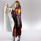 Australia ANZAC Day Hooded Blanket Let We Forget - Tribute Art with Soldiers and Poppies