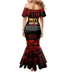 Australia ANZAC Day Mermaid Dress Let We Forget - Tribute Art with Soldiers and Poppies