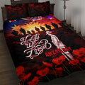 Australia ANZAC Day Quilt Bed Set Let We Forget - Tribute Art with Soldiers and Poppies