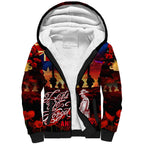 Australia ANZAC Day Sherpa Hoodie Let We Forget - Tribute Art with Soldiers and Poppies