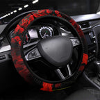 Australia ANZAC Day Steering Wheel Cover Let We Forget - Tribute Art with Soldiers and Poppies