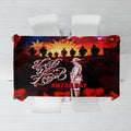 Australia ANZAC Day Tablecloth Let We Forget - Tribute Art with Soldiers and Poppies