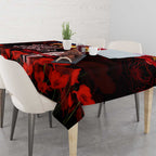 Australia ANZAC Day Tablecloth Let We Forget - Tribute Art with Soldiers and Poppies