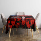 Australia ANZAC Day Tablecloth Let We Forget - Tribute Art with Soldiers and Poppies