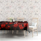 Australia ANZAC Day Tablecloth Let We Forget - Tribute Art with Soldiers and Poppies