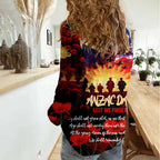 Australia ANZAC Day Women Casual Shirt Let We Forget - Tribute Art with Soldiers and Poppies