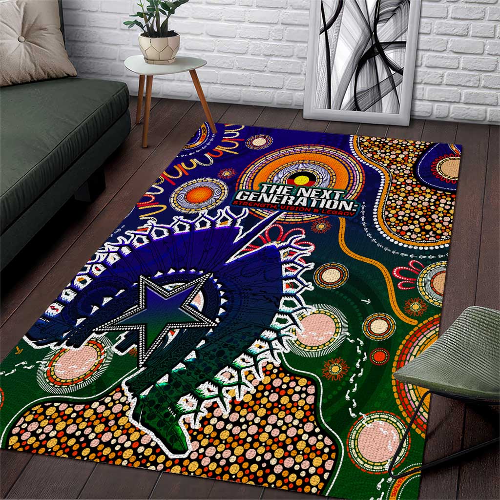 Indigenous Naidoc Week 2025 Area Rug Aboriginal and Torres Strait Islands Dhari Mask
