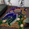 Indigenous Naidoc Week 2025 Area Rug Aboriginal and Torres Strait Islands Dhari Mask