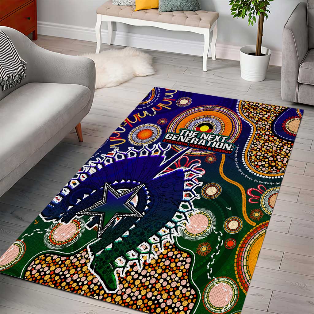 Indigenous Naidoc Week 2025 Area Rug Aboriginal and Torres Strait Islands Dhari Mask