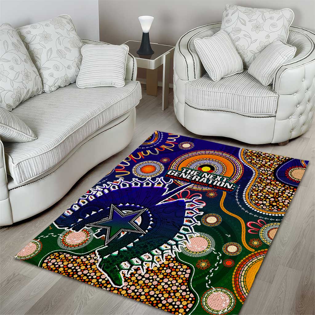 Indigenous Naidoc Week 2025 Area Rug Aboriginal and Torres Strait Islands Dhari Mask