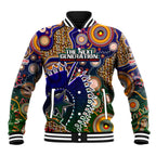 Personalised Indigenous Naidoc Week 2025 Baseball Jacket Aboriginal and Torres Strait Islands Dhari Mask