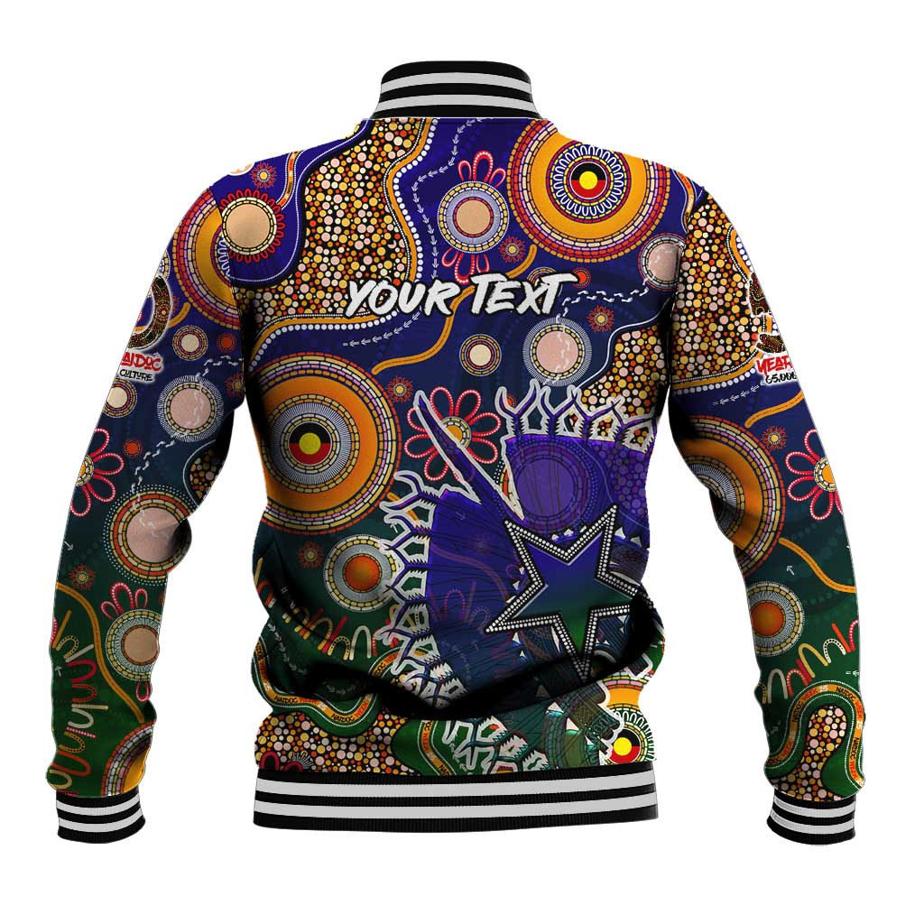 Personalised Indigenous Naidoc Week 2025 Baseball Jacket Aboriginal and Torres Strait Islands Dhari Mask