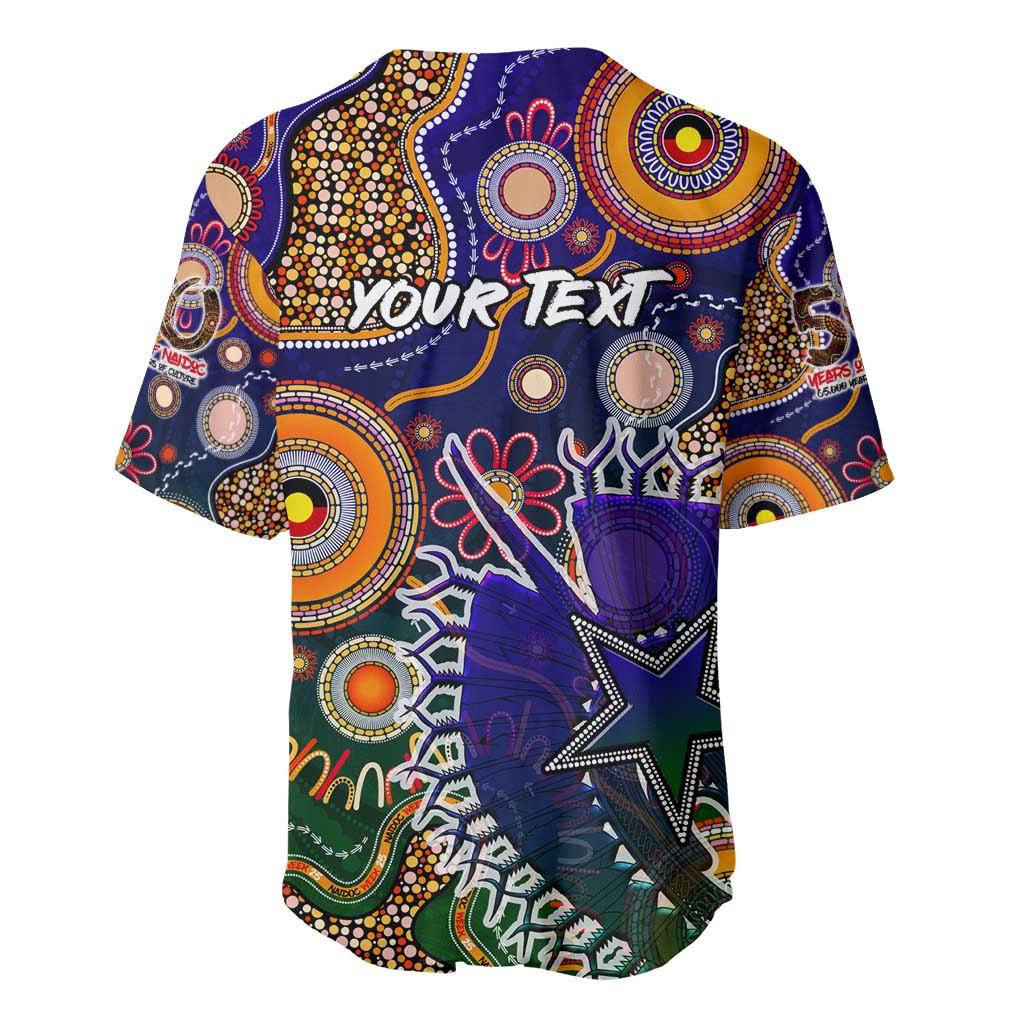 Personalised Indigenous Naidoc Week 2025 Baseball Jersey Aboriginal and Torres Strait Islands Dhari Mask