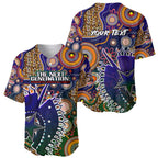 Personalised Indigenous Naidoc Week 2025 Baseball Jersey Aboriginal and Torres Strait Islands Dhari Mask