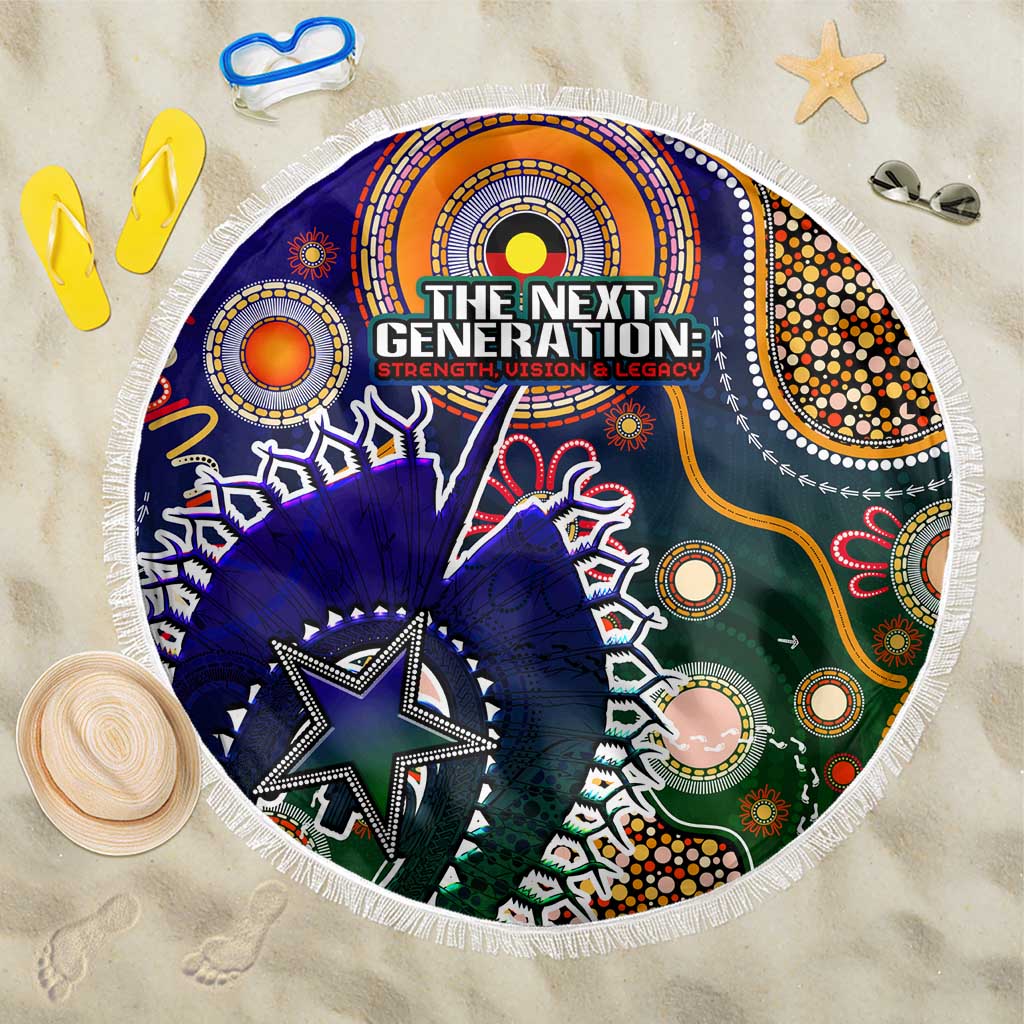 Indigenous Naidoc Week 2025 Beach Blanket Aboriginal and Torres Strait Islands Dhari Mask