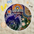 Indigenous Naidoc Week 2025 Beach Blanket Aboriginal and Torres Strait Islands Dhari Mask